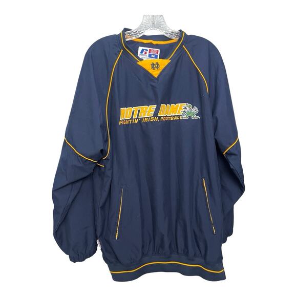 Notre Dame Irish Men’s Embroidered Windbreaker Jacket Russell Team Issue Size M - Picture 1 of 8